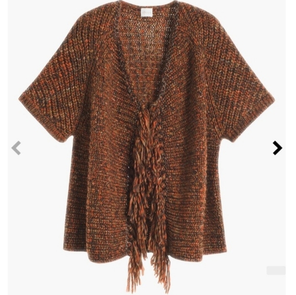 Chico's Chain Inlaid Fringe Cardigan Size 12 - Picture 3 of 15